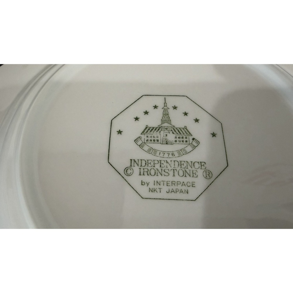 Vintage Set of 4 Yellow Bouquet Dinner Plates Independence Ironstone Japan 11" - Picture 7 of 16